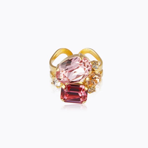 Caroline Svedbom - Ring Mini Carolina Guld Pink Combo