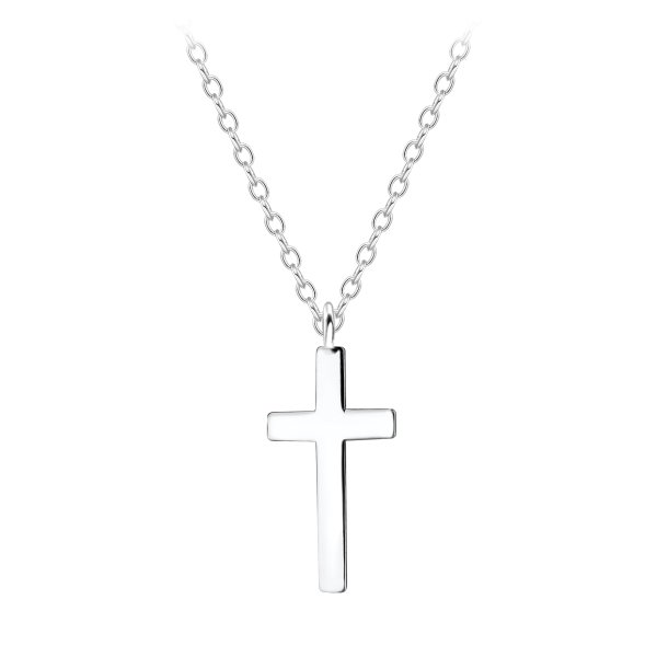 The Botilda - Halsband Plain Kors Silver