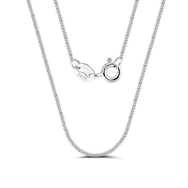 The Botilda - Halskedja Silver Cuban Link Curb