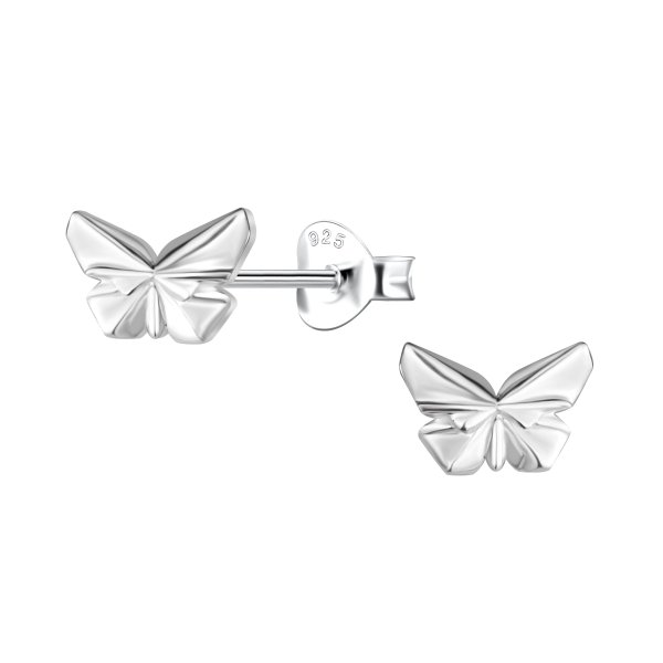 The Botilda - Örhängen Origami Fjäril Silver