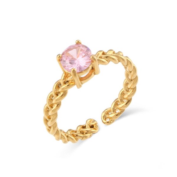 Anna K Jewelry - Ring Open Barcelona Rosa