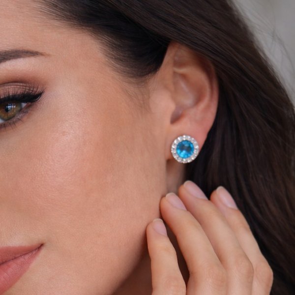 The Botilda - Örhängen Alma Blå