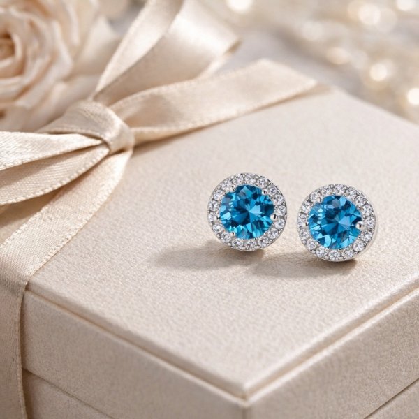 The Botilda - Örhängen Alma Blå