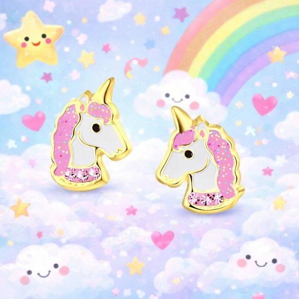 The Botilda - Örhängen Enhörning Guld