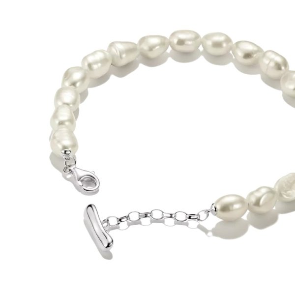 Thomas Sabo - Armband Pärlor Natural Silver Vit