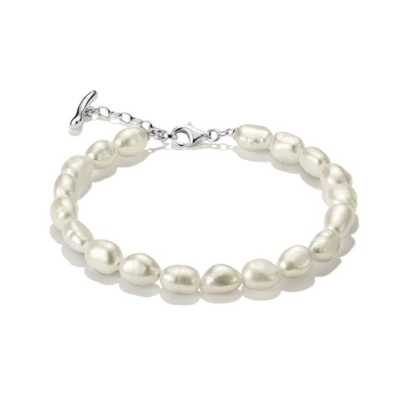 Thomas Sabo - Armband Pärlor Natural Silver Vit