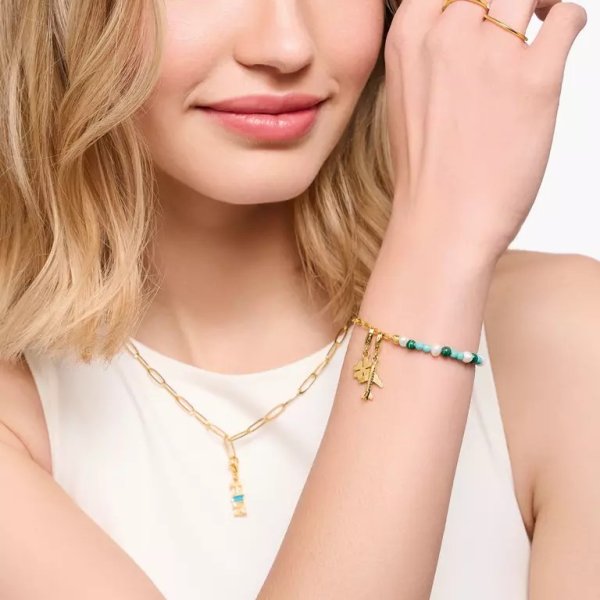 Thomas Sabo - Berlock Charm Club Cloverleaf Mini Guld
