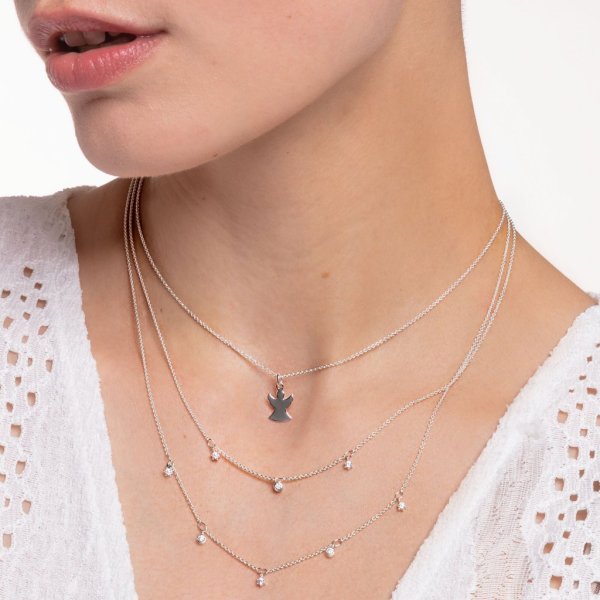 Thomas Sabo - Halsband Plain Ängel Silver