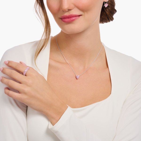 Thomas Sabo - Halsband Hjärta Rosa