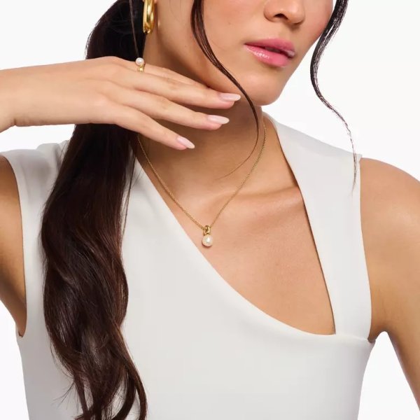 Thomas Sabo - Halsband Pärla Guld Vit
