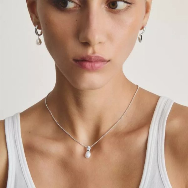 Thomas Sabo - Halsband Pärla Silver Vit