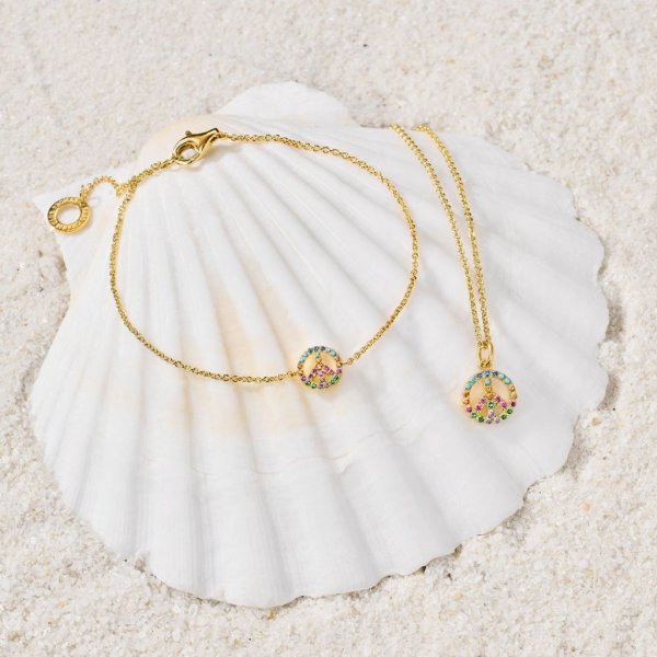 Thomas Sabo - Halsband Peace Mix Guld
