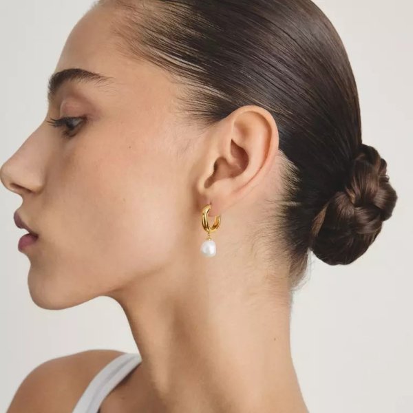 Thomas Sabo - Örhängen Pärla Creol Guld