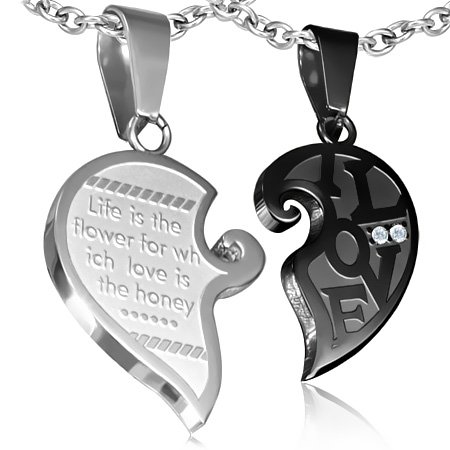 Love Words Jewellery - Parsmycken Halsband 2st I Love